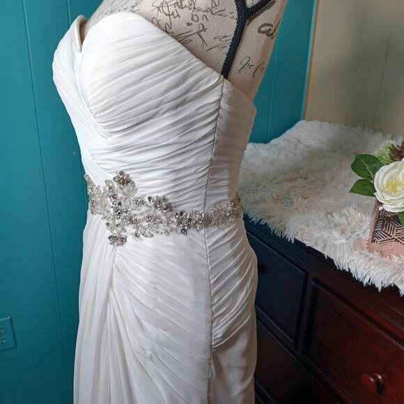 Symphony Of Venus Corset Wedding Gown Beaded Detail Waist Bridal Dress - Picture 4 of 12